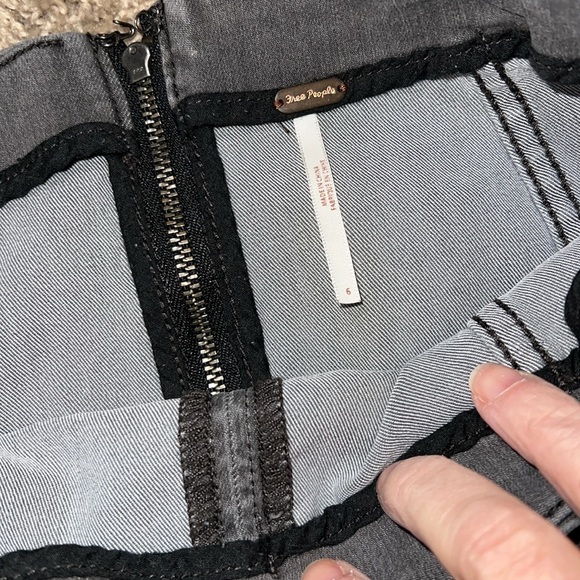 Free People gray denim mini shirt. NEW - Picture 2 of 3